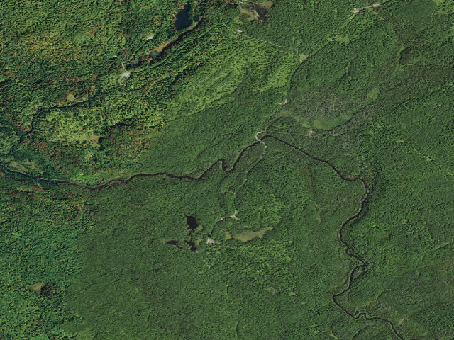 Aerial image of Spruce Mountain Campsite (Grass River Wild Forest)