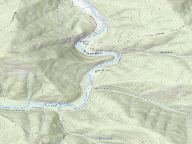 USGS topographic map of Spruce Tree