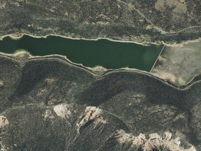 Aerial image of Spruces Campground