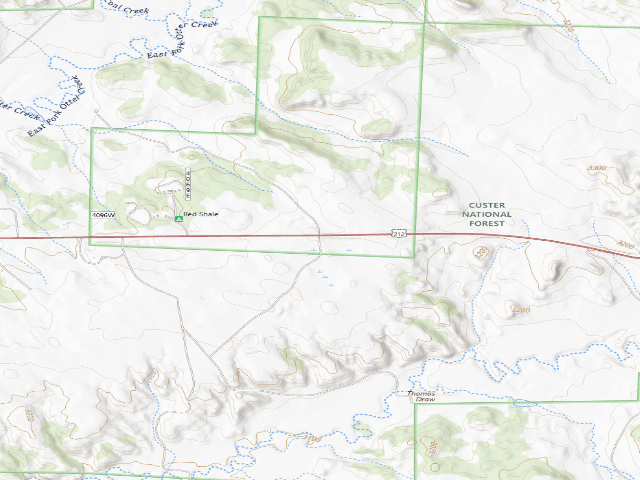 USGS topographic map of Spur Off Hwy 212D