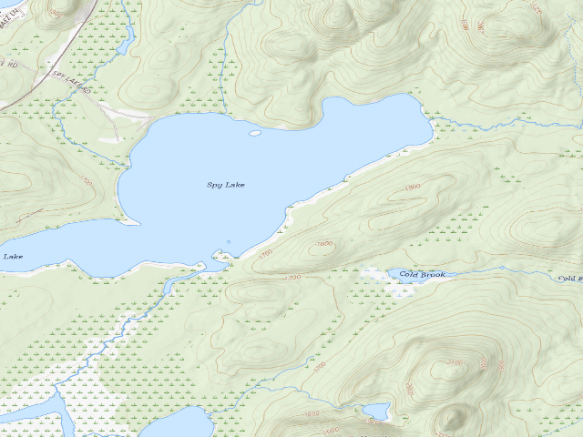 USGS topographic map of Spy Lake #2 (Silver Lake Wilderness)