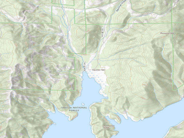 USGS topographic map of Squirrel Flat
