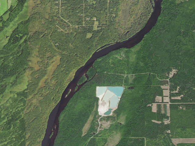 Aerial image of St. Croix NSR - Sandrock Cliffs Campsites (free, first-come)