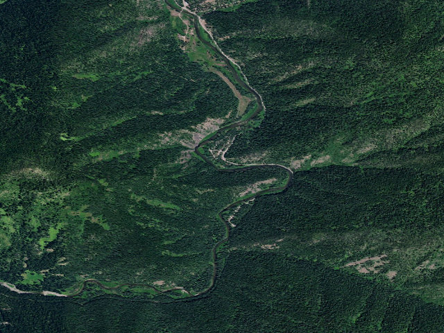 Aerial image of St. Joe Lodge Basecamp