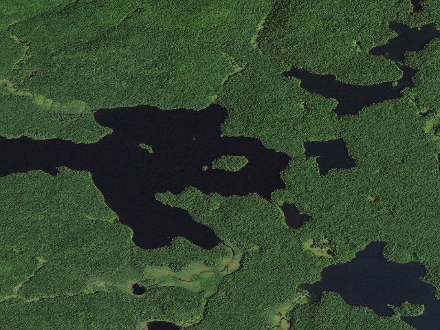 Aerial image of St. Regis Pond Site 10 (Saint Regis Canoe Area)