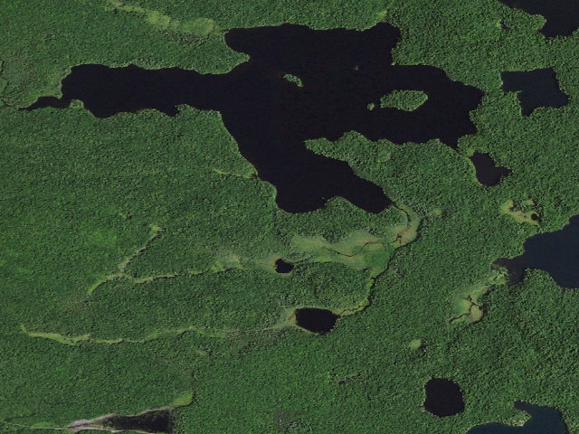 Aerial image of St. Regis Pond Site 2 (Saint Regis Canoe Area)