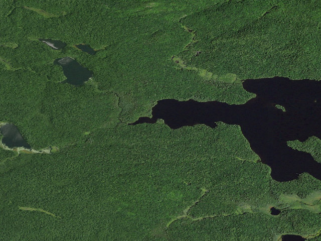 Aerial image of St. Regis Pond Site 4 (Saint Regis Canoe Area)