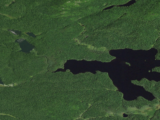 Aerial image of St. Regis Pond Site 5 (Saint Regis Canoe Area)