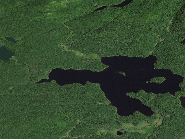 Aerial image of St. Regis Pond Site 6 (Saint Regis Canoe Area)
