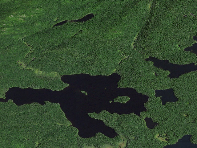 Aerial image of St. Regis Pond Site 8 (Saint Regis Canoe Area)
