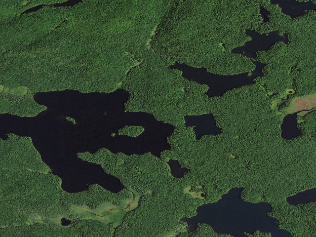 Aerial image of St. Regis Pond Site 9 (Saint Regis Canoe Area)