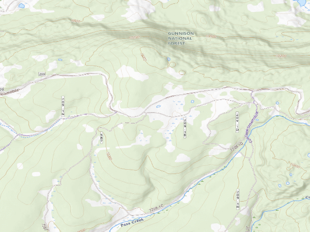 USGS topographic map of Stage Stop Meadows Dispersed Camping Area