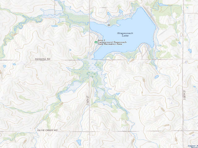 USGS topographic map of Stagecoach Lake WMA