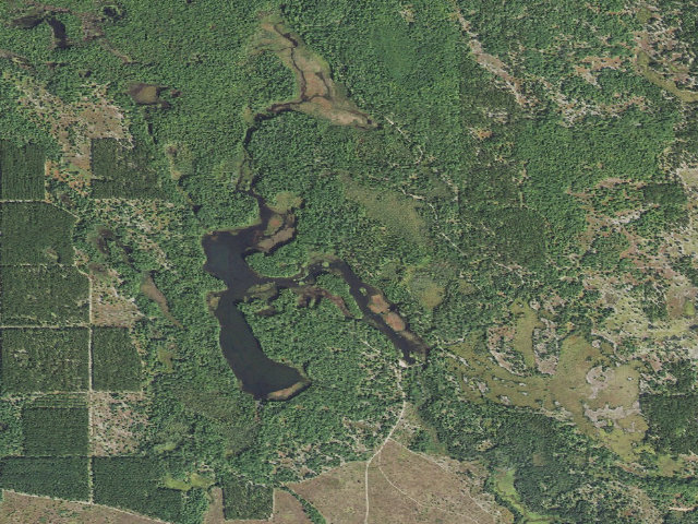 Aerial image of Stanley Lake Campsite