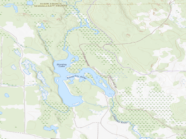 USGS topographic map of Stanley Lake Campsite
