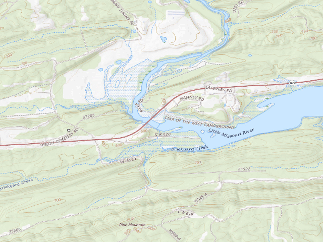 USGS topographic map of Star of the West Camping Area #1