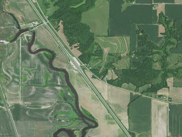 Aerial image of Star School Hill Prairie Conservation Area
