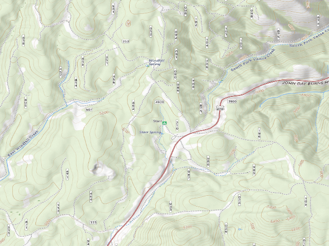 USGS topographic map of Starr
