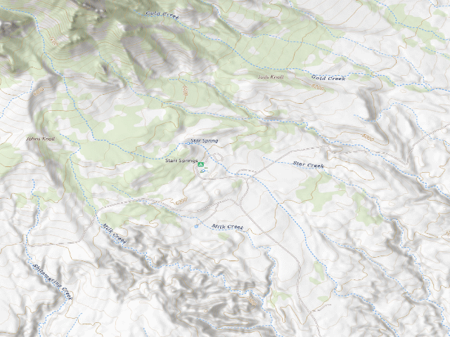 USGS topographic map of Starr Springs Campground