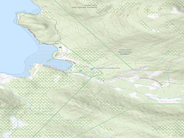 USGS topographic map of Starrigavan Campground