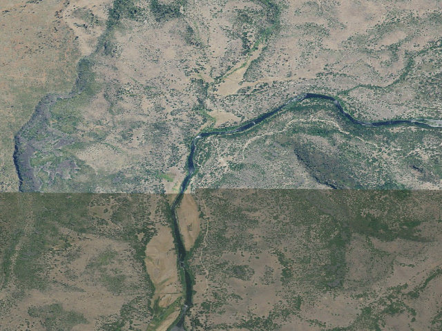 Aerial image of Stateline River Access Campground