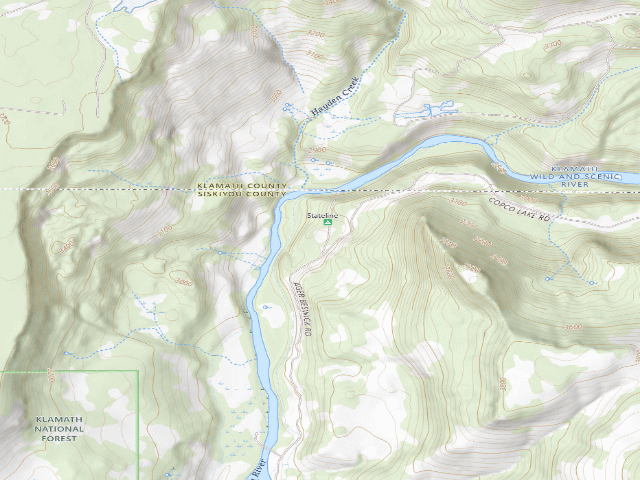 USGS topographic map of Stateline River Access Campground