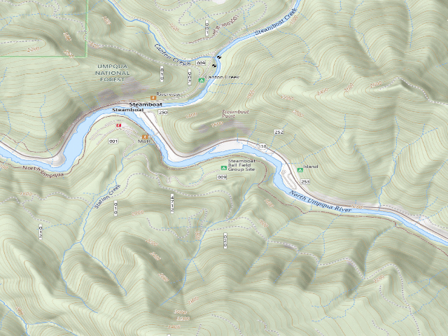 USGS topographic map of Steamboat Ball Field Group Site