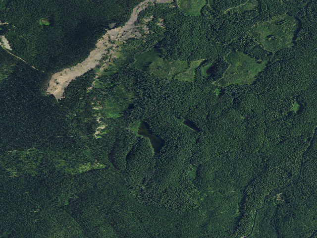 Aerial image of Steamboat Lake Campground