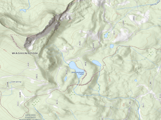 USGS topographic map of Steamboat Lake Campground