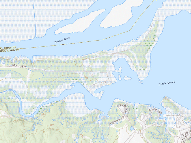 USGS topographic map of Steele Creek Park