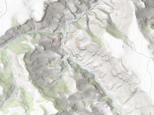 USGS topographic map of Steer Basin Cg