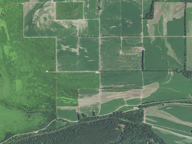Aerial image of Stephen C. Bradford Unit of Black Island Conservation Area