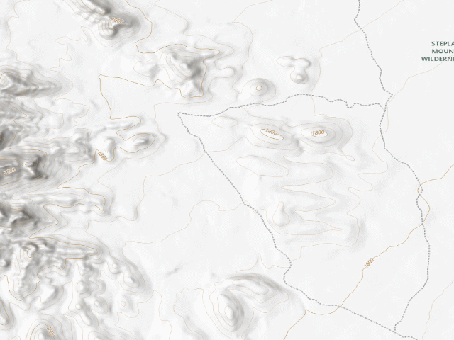 USGS topographic map of Stepladder Mountains Wilderness