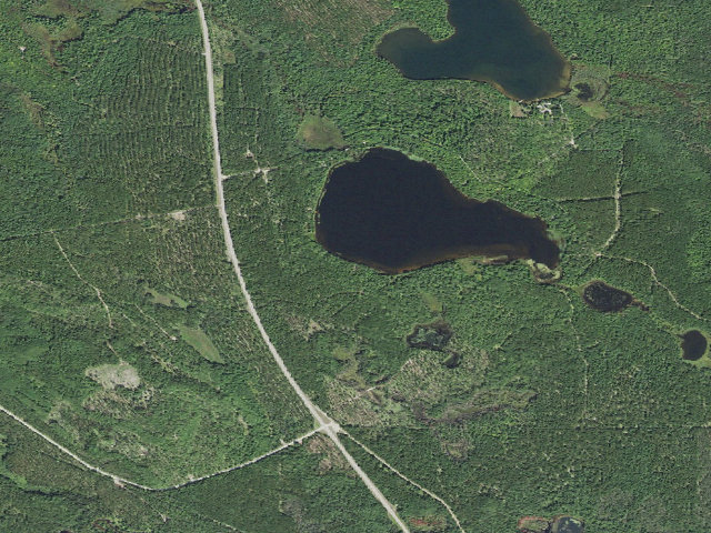 Aerial image of Steuben Lake Camping Area