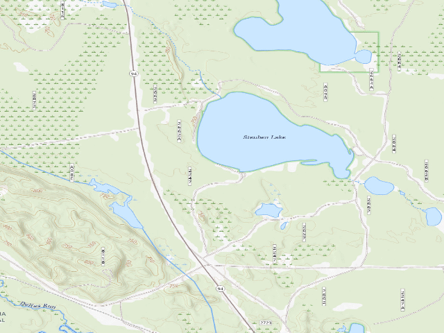 USGS topographic map of Steuben Lake Camping Area