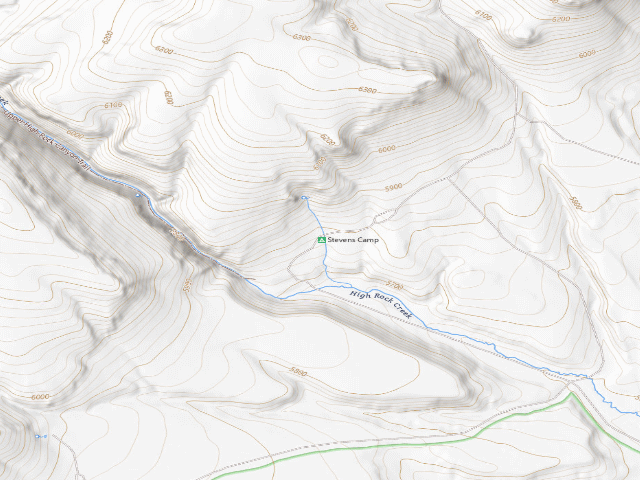 USGS topographic map of Steven'S Camp Recreation Area