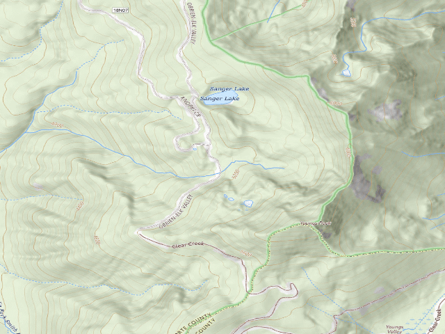 USGS topographic map of Stevens Camp