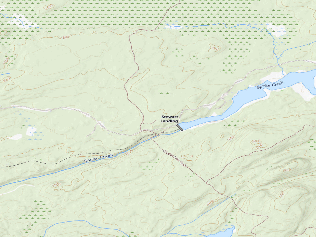 USGS topographic map of Stewart Landing #1 (Ferris Lake Wild Forest)