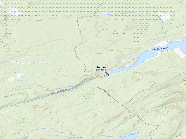 USGS topographic map of Stewart Landing #2 (Ferris Lake Wild Forest)