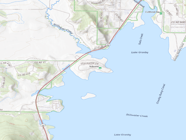 USGS topographic map of Stillwater Campground