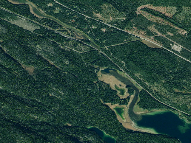 Aerial image of Stillwater Lake Campground