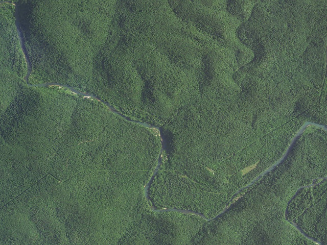 Aerial image of Stinking Pond Float Camp