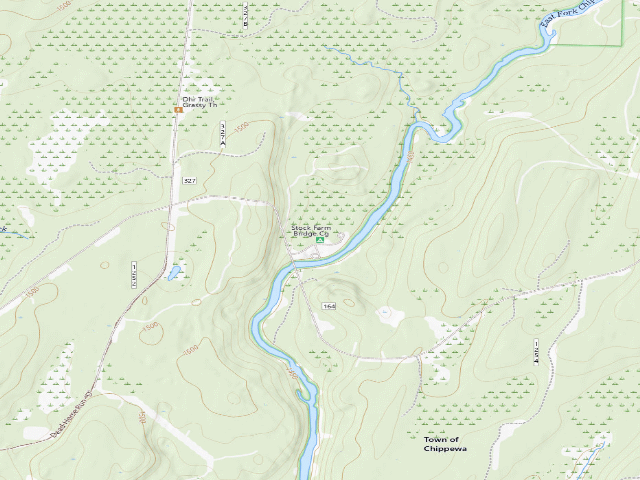 USGS topographic map of Stock Farm Bridge Cg