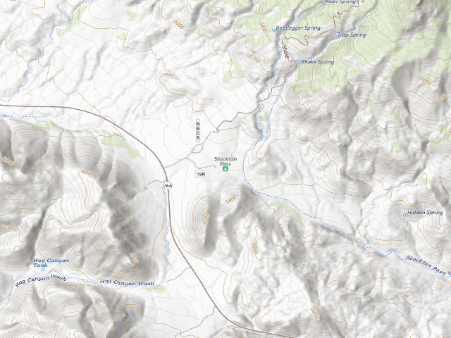 USGS topographic map of Stockton Pass