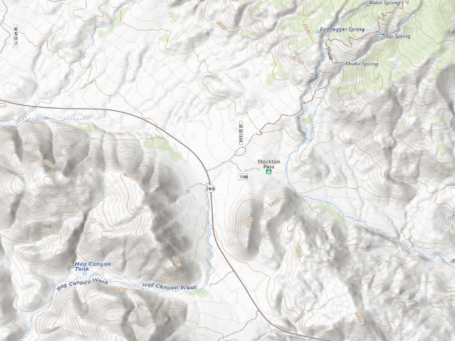 USGS topographic map of Stockton Pass Campground