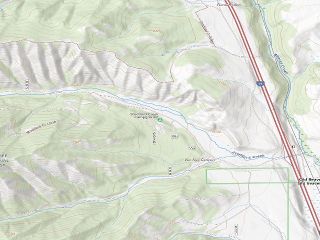 USGS topographic map of Stoddard Creek Campground
