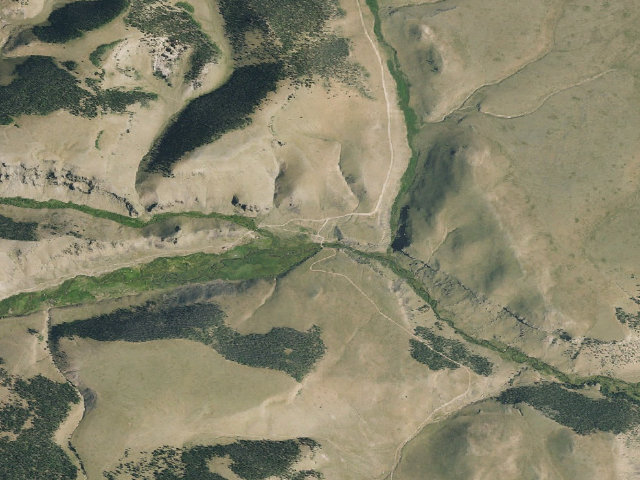 Aerial image of Stone Cellar Campground