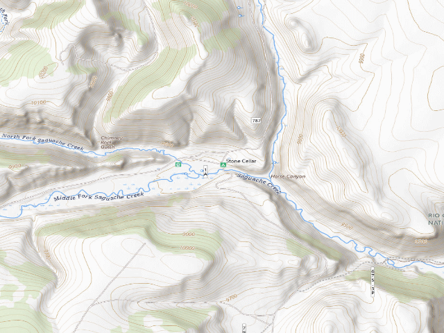 USGS topographic map of Stone Cellar Campground