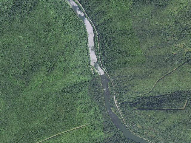 Aerial image of Stone Cliff Beach Campground