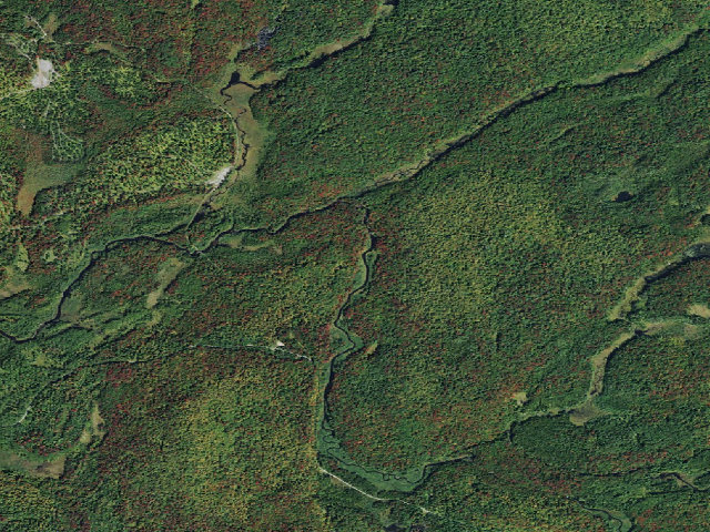 Aerial image of Stone Dam Campsite 9 (Grass River Wild Forest)
